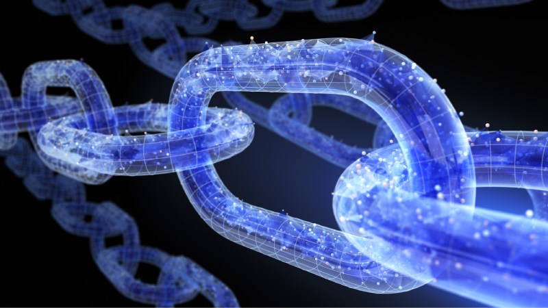 Blog Ambiental • Cadeia de blocos digitalizada simbolizando o sistema blockchain