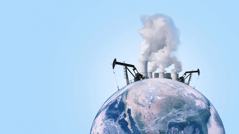 Blog Ambiental • Exploração de petróleo sobre o planeta simboliza os dilemas globais da descarbonização.