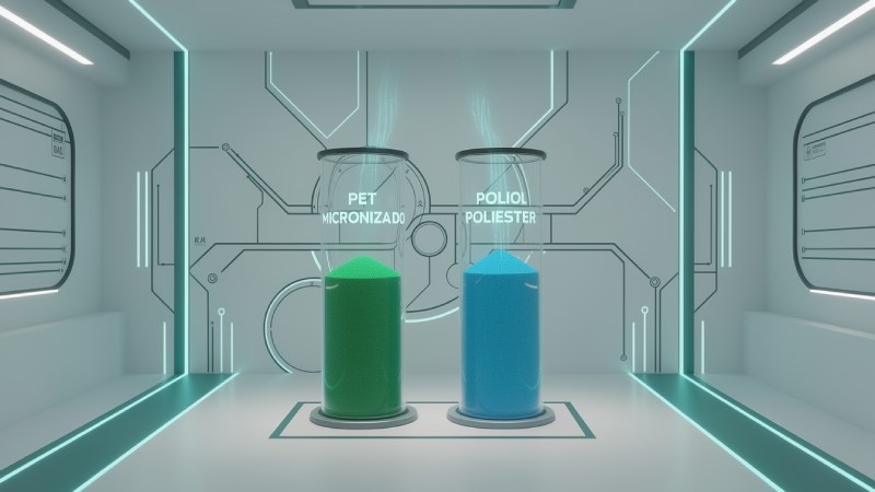 Blog Ambiental • Laboratório industrial com PET micronizado e poliol poliéster em processo tecnológico